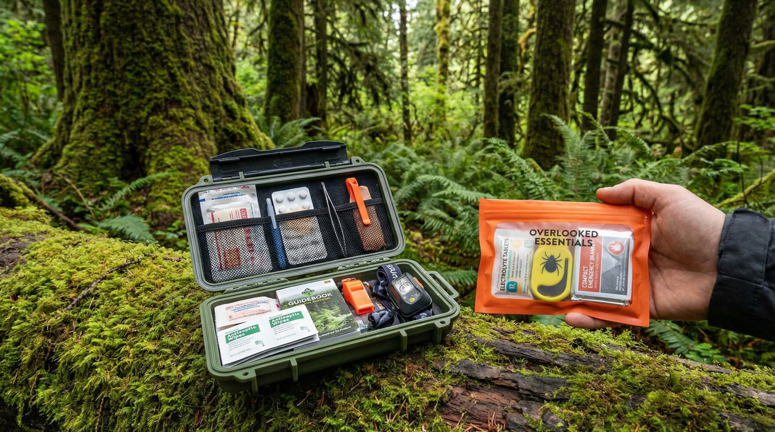 First Aid Kits for Hoh Rainforest Hikes on a Rainy Trail