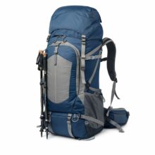 Lightweight hiking backpack with multiple compartments for long trail trekking