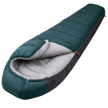 Mummy-style sleeping bag for camping